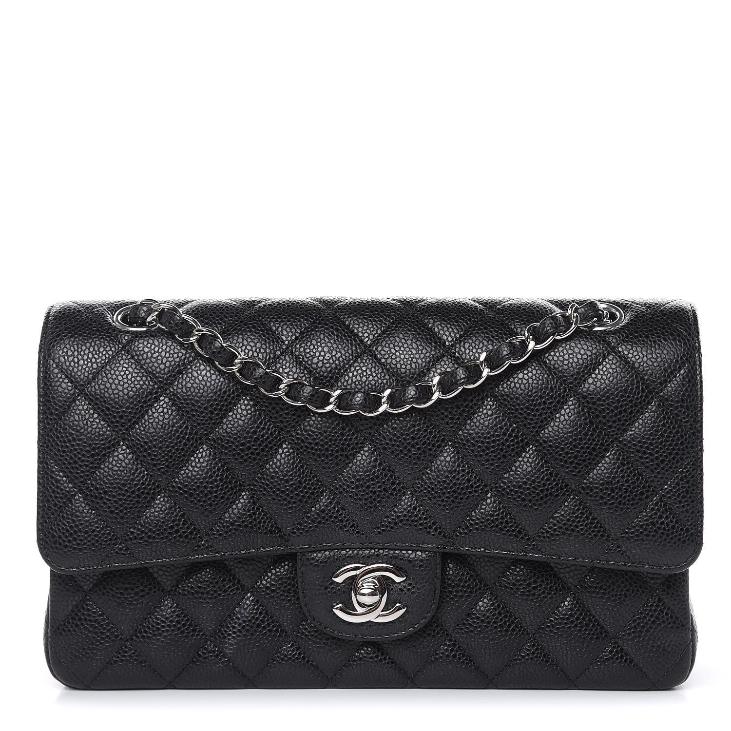 Chanel Caviar Quilted Medium Double Flap Black 1 of 11