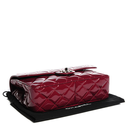 Chanel Patent Quilted Large Coco Shine Flap Burgundy 4 of 8