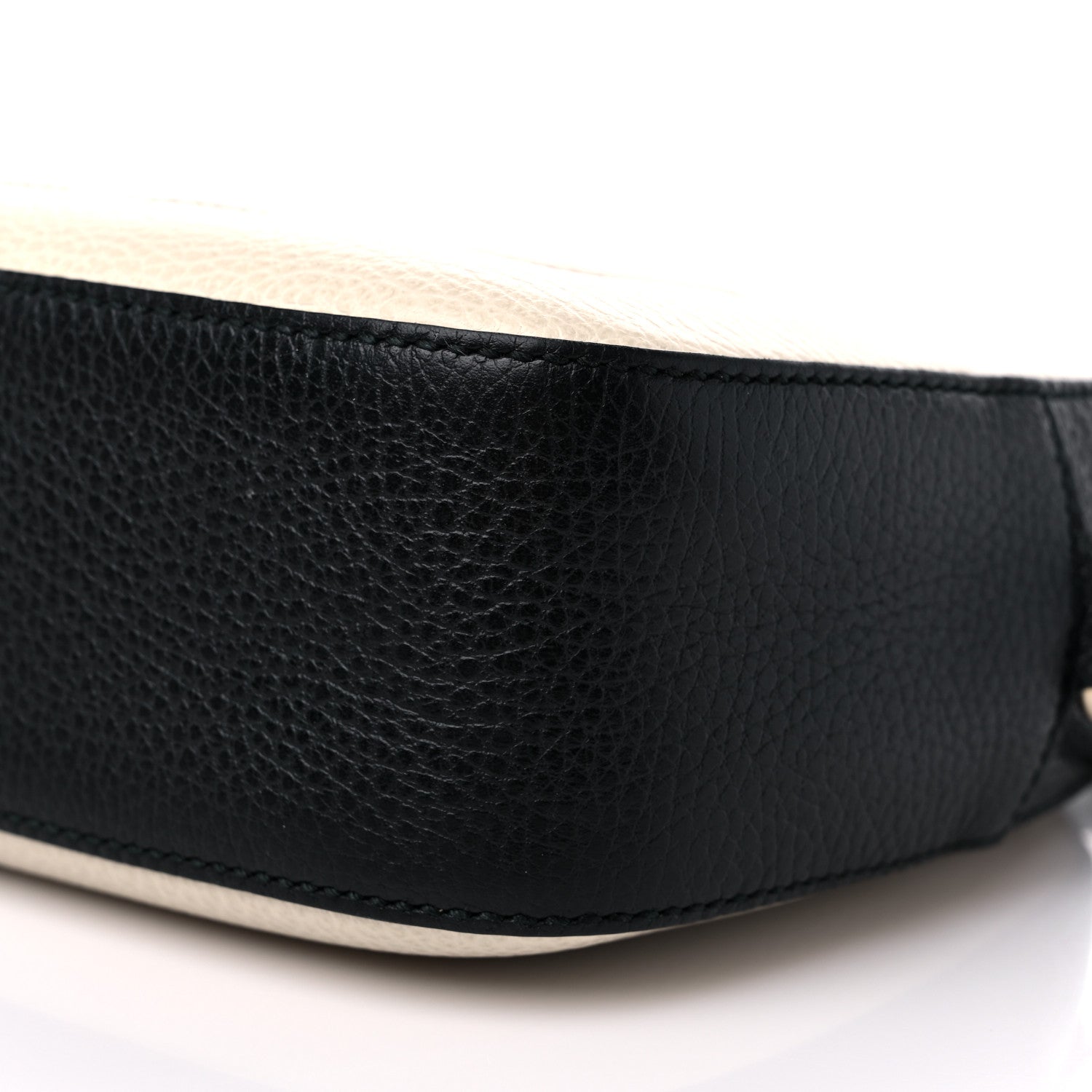 Gucci Dollar Calfskin Bi-Color Small Soho Disco Bag Mystic White Black 10 of 11