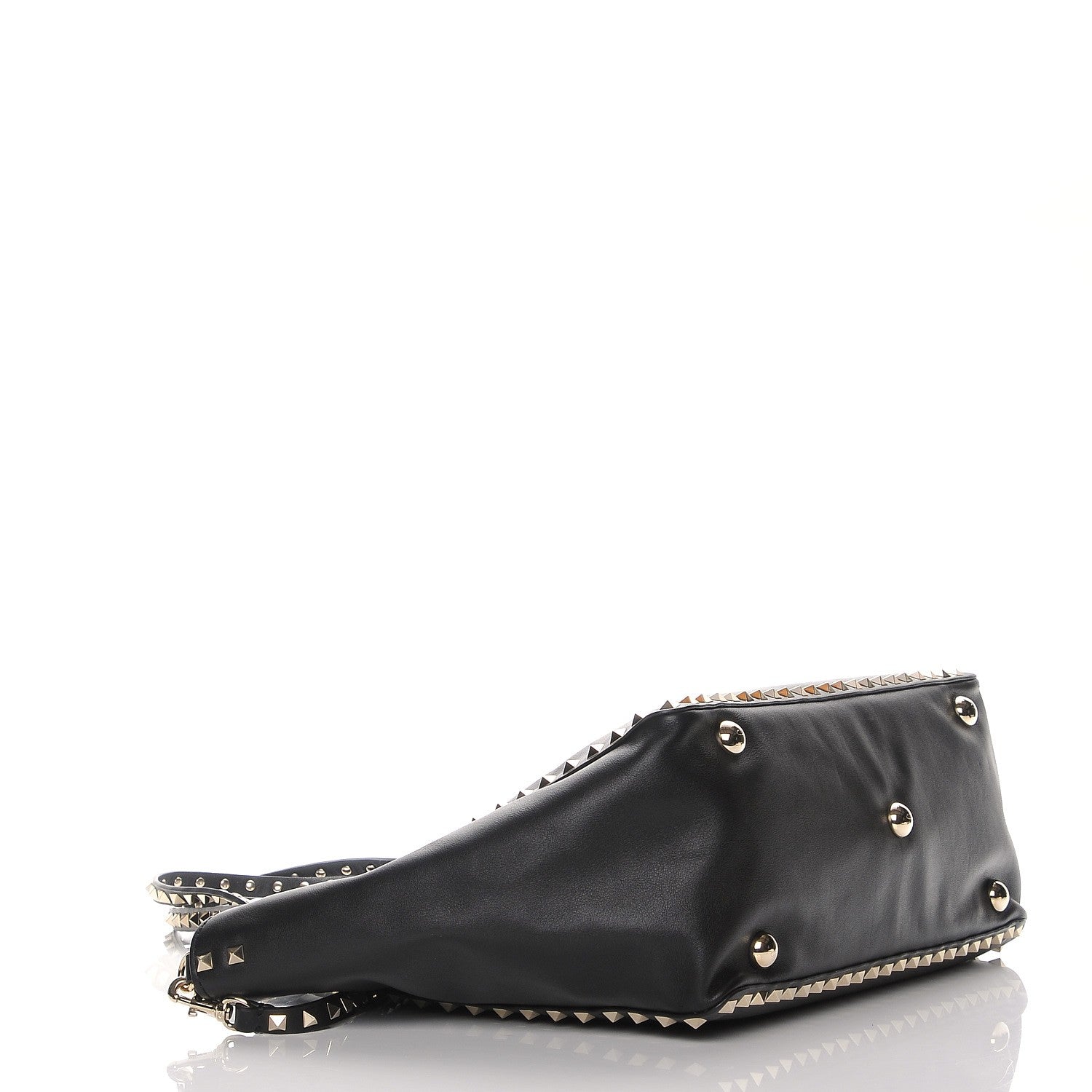 Valentino Garavani Vitello Medium Rockstud Tote Black 4 of 6
