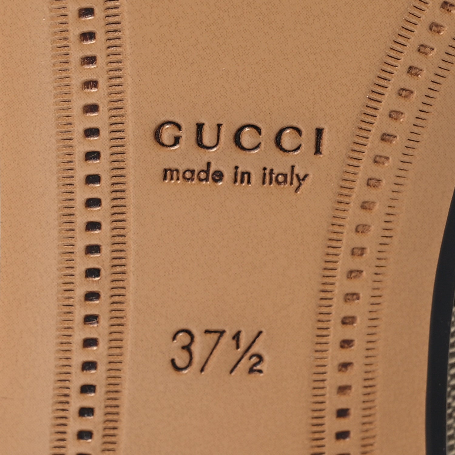 Gucci Canvas GG Monogram Horsebit Womens Jordaan Loafers 37.5 Beige Ebony New Acero 7 of 13