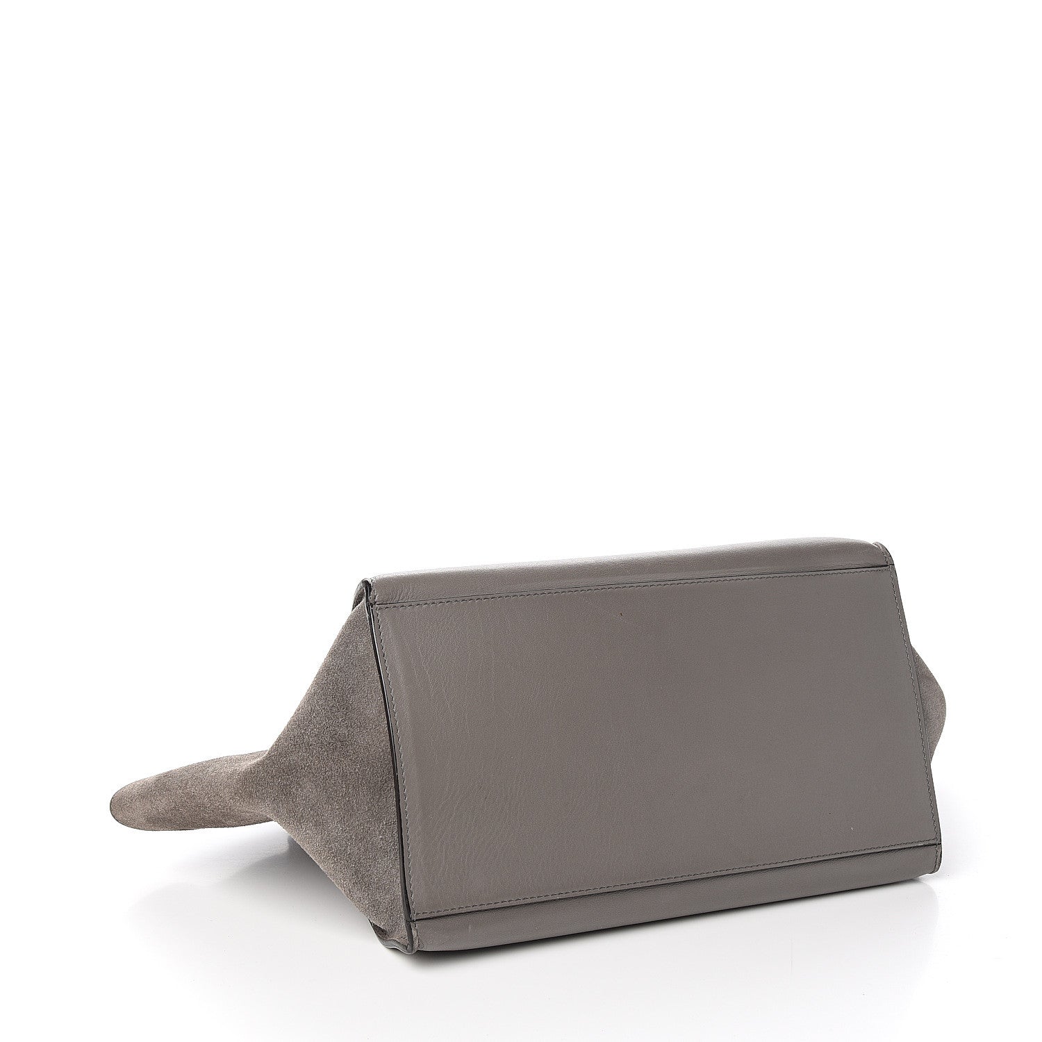 Celine Crocodile Embossed Nubuck Medium Trapeze Grey 3 of 12