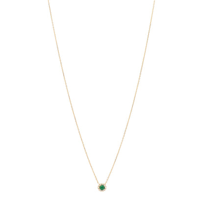 Suzanne Kalan 18K Yellow Gold Diamond Emerald Pendant Necklace 1 of 5