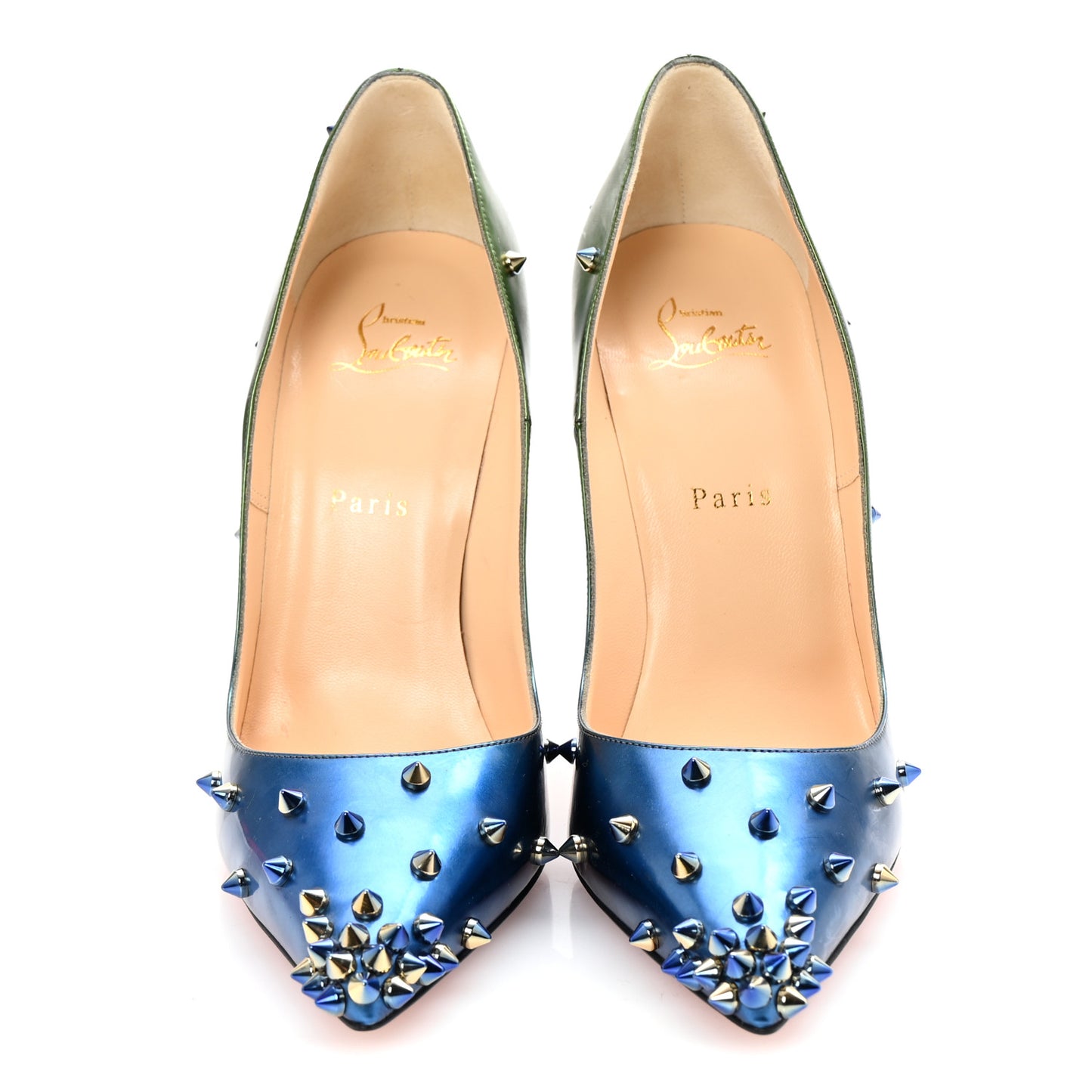 Patent Scarabe Degraspike 120 Pumps 40 Blue Green