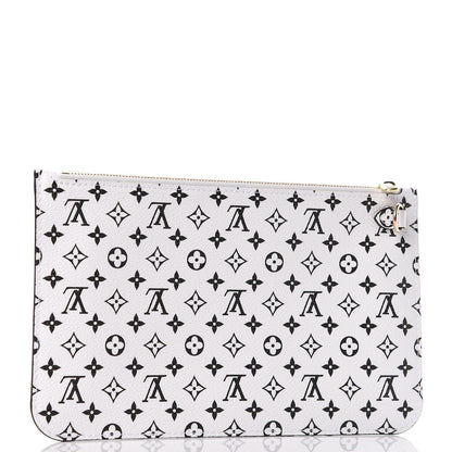 Louis Vuitton Monogram Giant Neverfull MM GM Pochette White 3 of 7