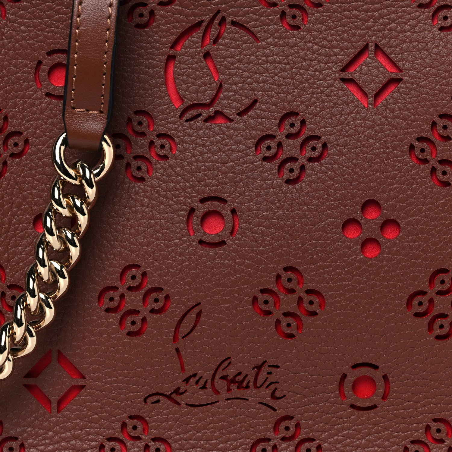 Christian Louboutin Calfskin Small Radioloubi Biscotto Loubi 7 of 13