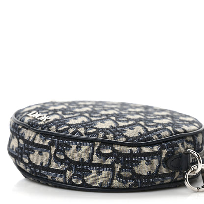 Christian Dior Oblique Jacquard Baby Ball Cross Body Bag Blue 9 of 9