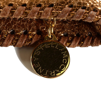 Stella McCartney Crackled Metallic Large Falabella Crossbody Bag Bronze 9 of 9