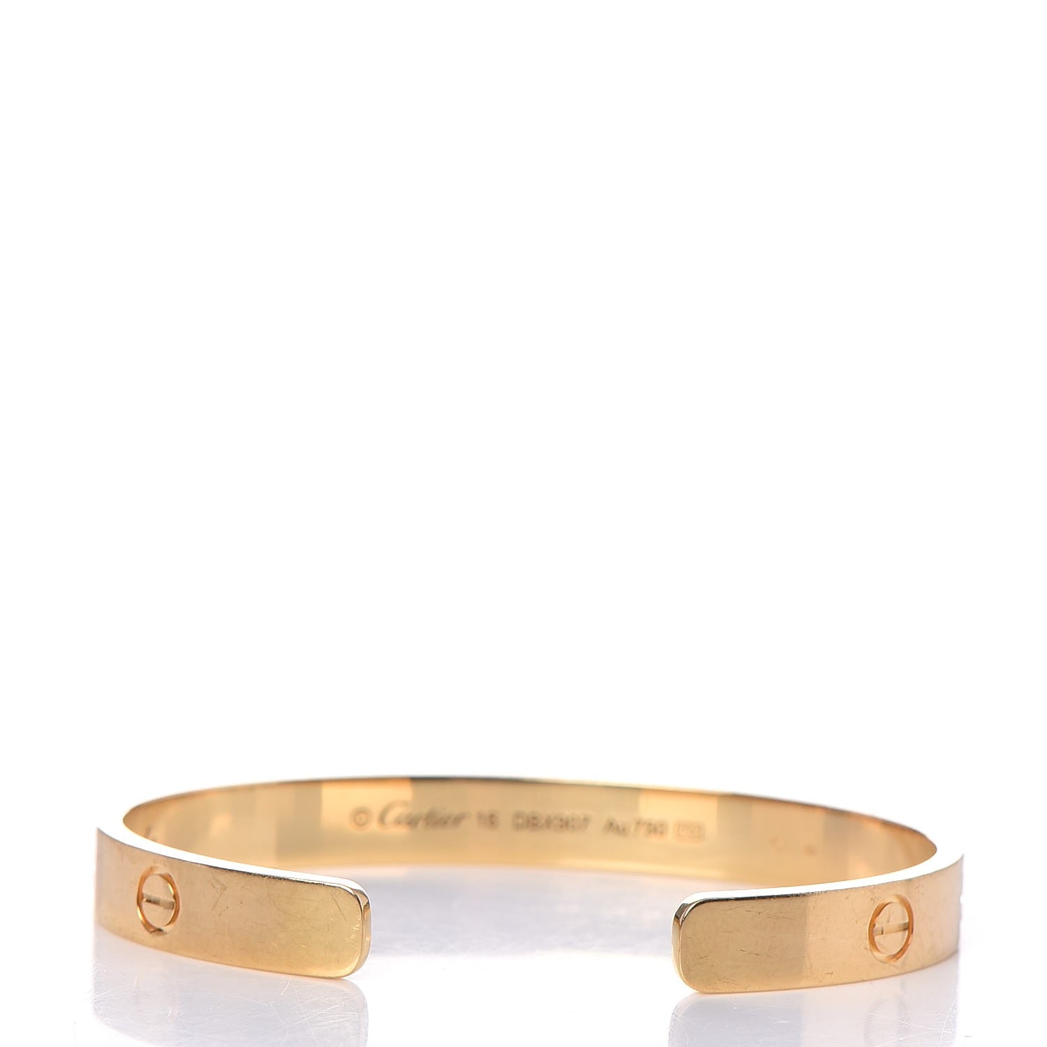 Cartier 18K Yellow Gold LOVE Cuff Bracelet 16 3 of 8
