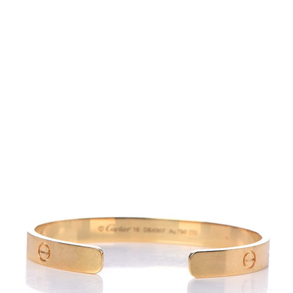 Cartier 18K Yellow Gold LOVE Cuff Bracelet 16 3 of 8