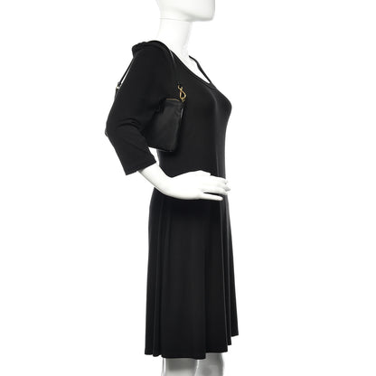 Prada Tessuto Nylon Spazzolato Bow Pochette Black 2 of 11
