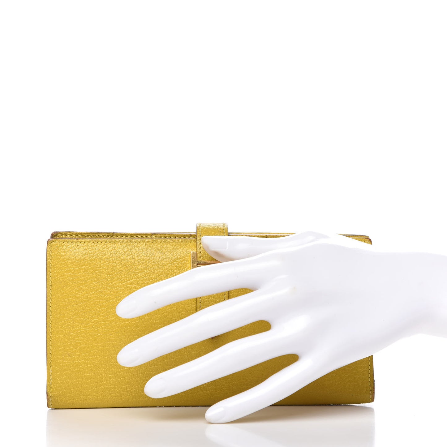 Chevre Mysore Bearn Gusset Wallet Lime
