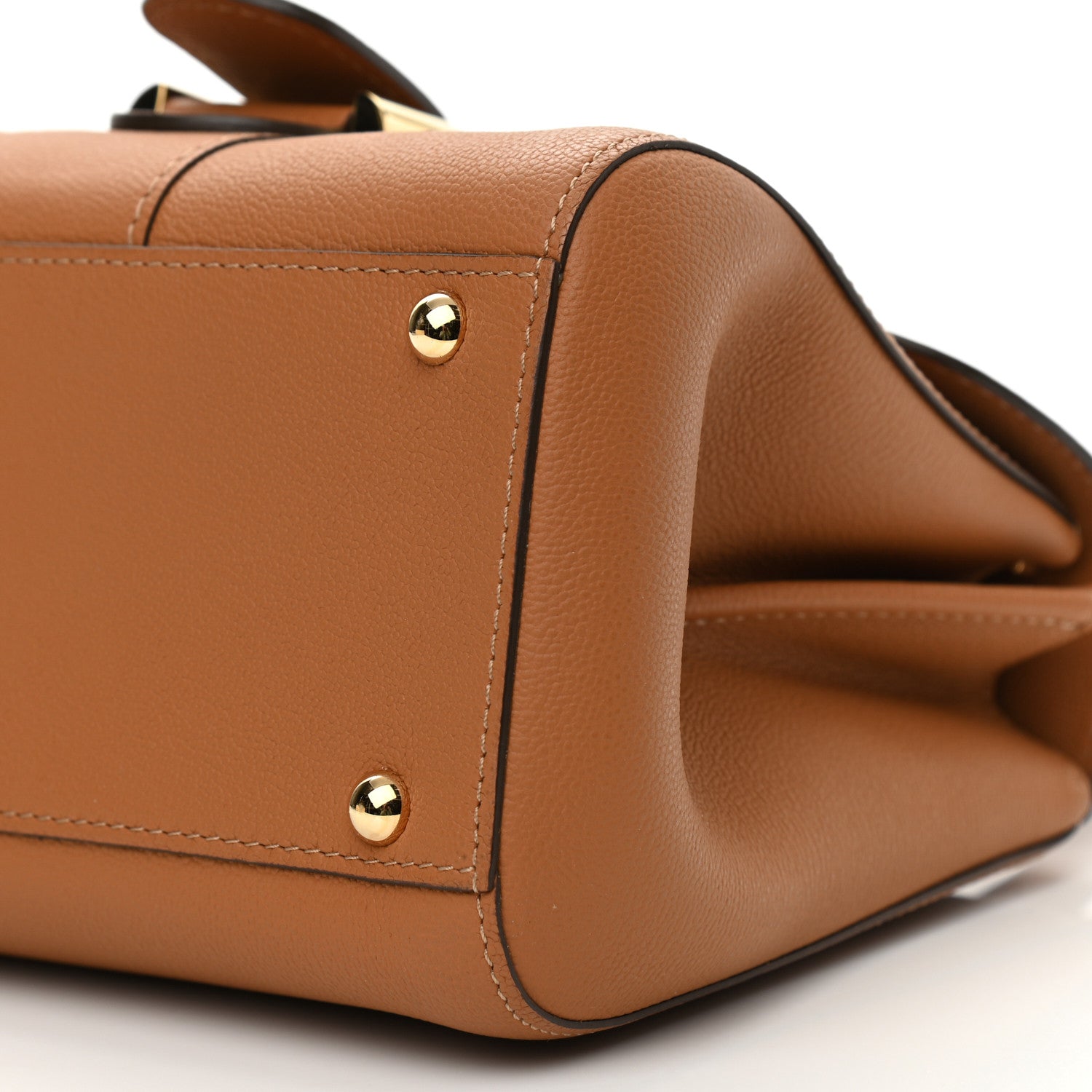 Delvaux Grained Calfskin Mini Brillant Satchel Natural 10 of 10