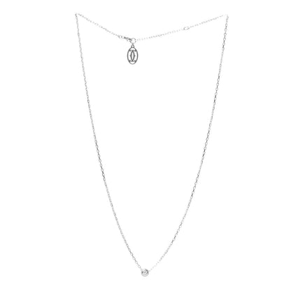 Cartier 18K White Gold Diamond SM D'Amour Pendant Necklace 3 of 6