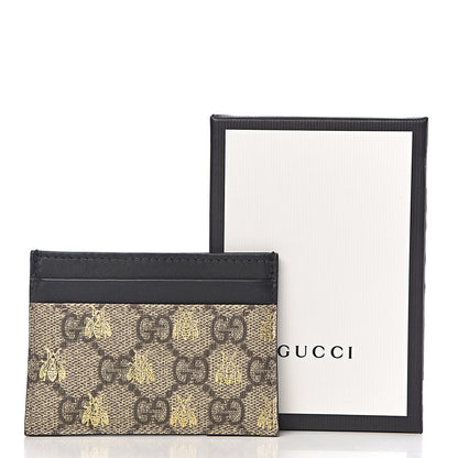 Gucci GG Supreme Monogram Bees Card Holder Black 8 of 8