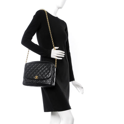 Chanel Lambskin Quilted Flap Camera Case Black 2 of 14