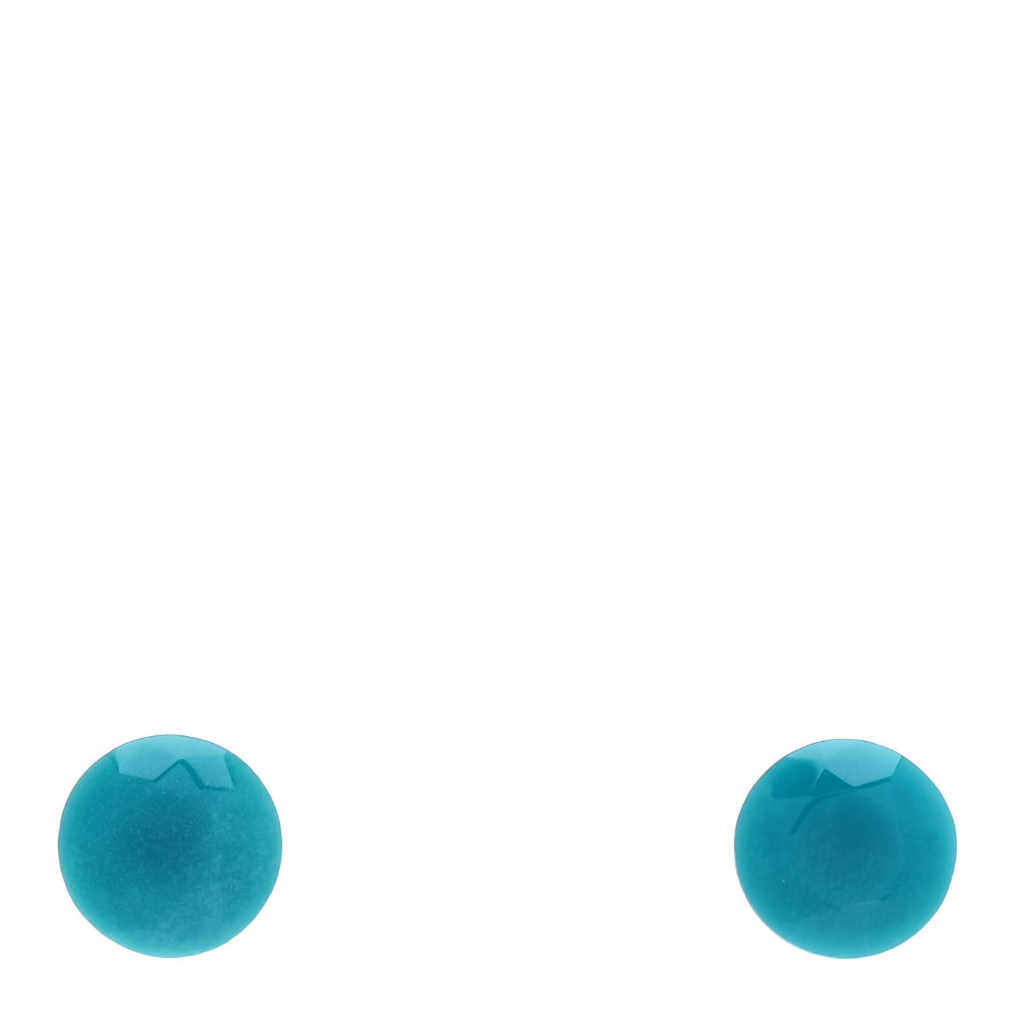 18K Yellow Gold Turquoise Elsa Peretti One Carat Faceted Earrings