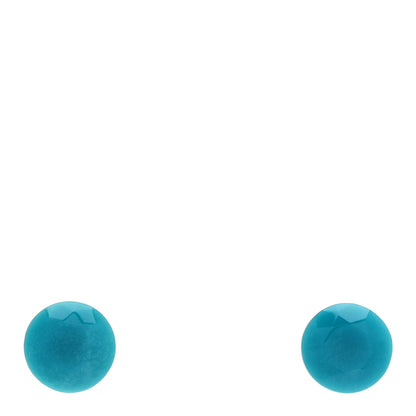 Tiffany 18K Yellow Gold Turquoise Elsa Peretti One Carat Faceted Earrings 1 of 6