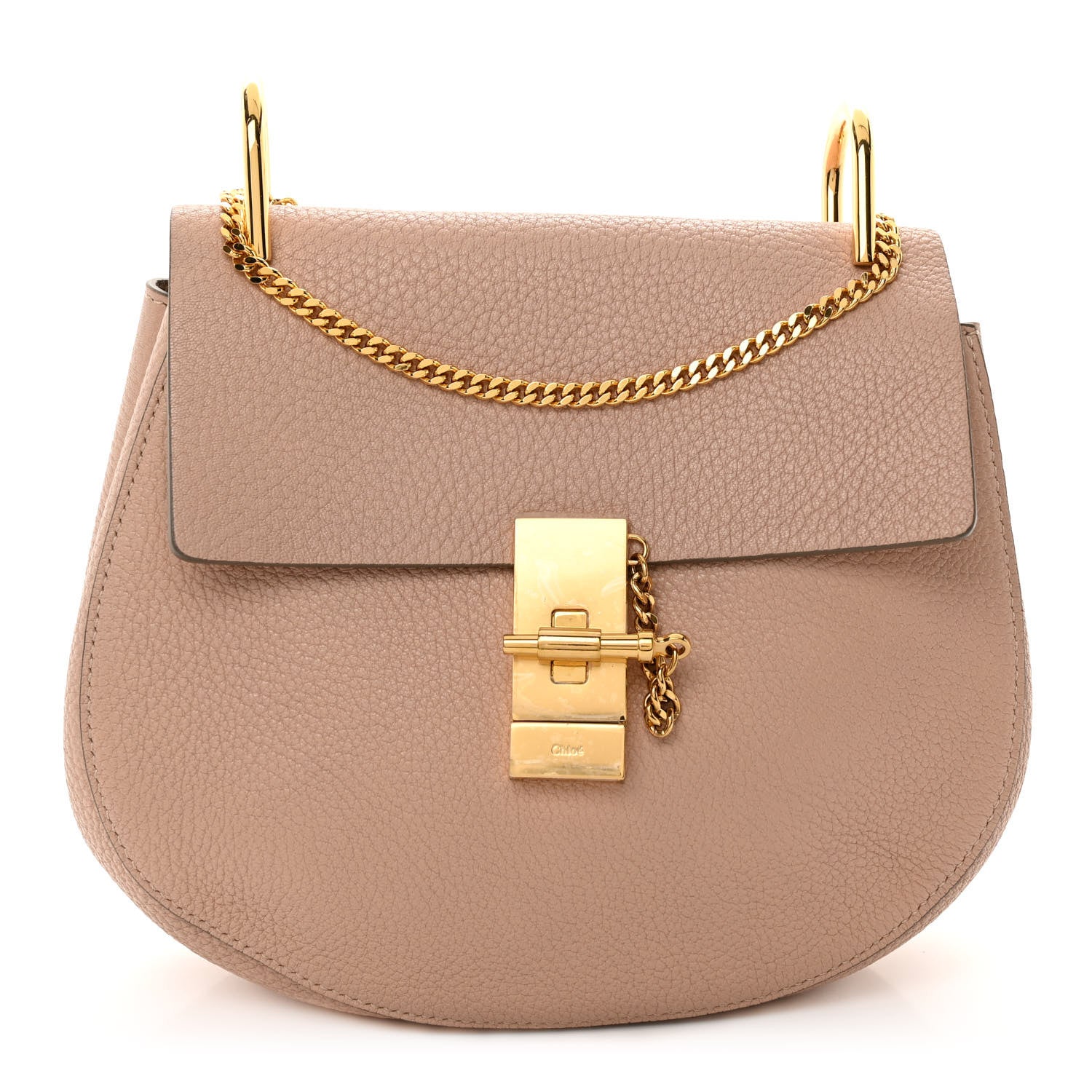Chloe Grained Lambskin Medium Drew Shoulder Bag Cement Pink 1 of 12