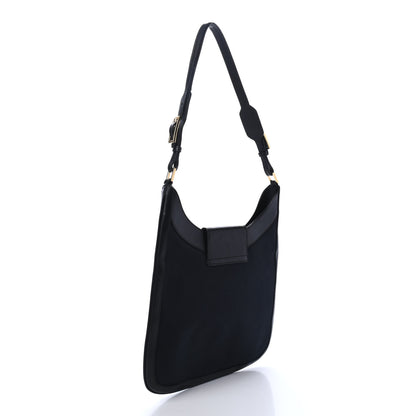 Gucci Canvas Calfskin Jackie O Hobo Black 2 of 4