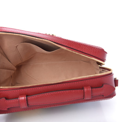 Gucci GG Supreme Monogram Flora Web Small Ophidia Top Handle Shoulder Bag Hibiscus Red 5 of 11
