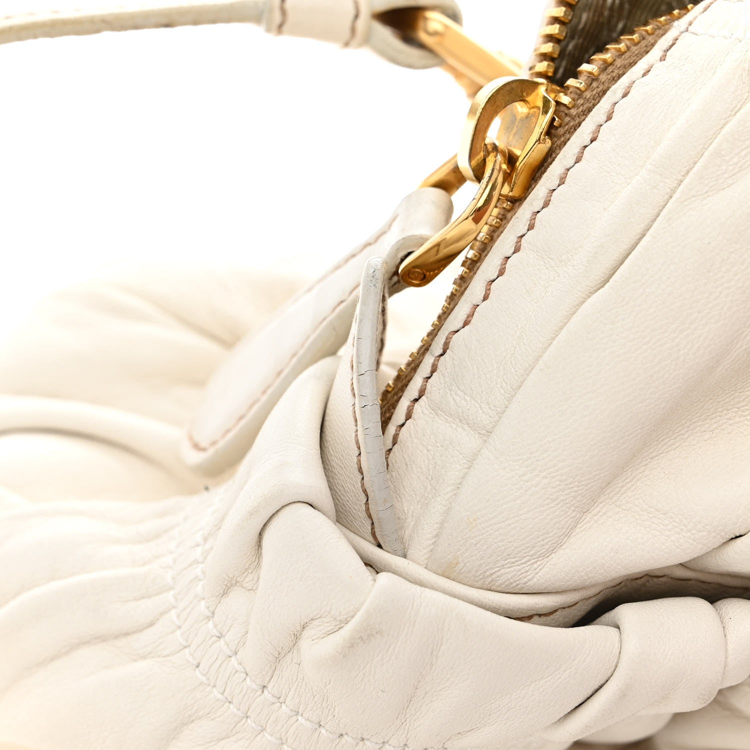 Prada Nappa Gaufre Shopping Satchel White 15 of 28
