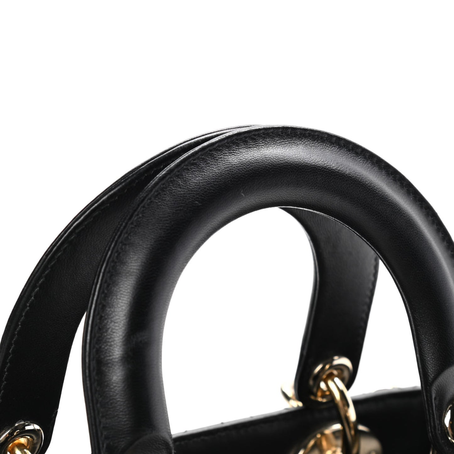Lambskin Cannage Small Lucky Badges My Lady Dior Black