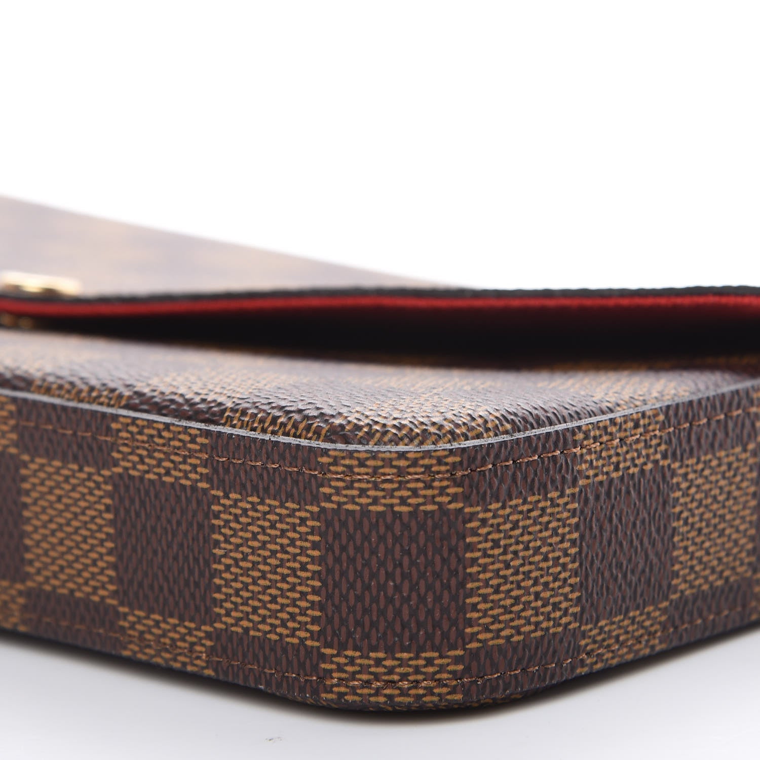 Louis Vuitton Damier Ebene Pochette Felicie Chain Wallet 8 of 15