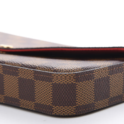 Louis Vuitton Damier Ebene Pochette Felicie Chain Wallet 8 of 15