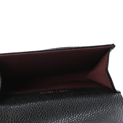 Chanel Caviar Quilted Flap Card Holder Wallet Black 4 of 4