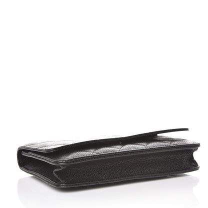 Chanel Caviar Quilted Wallet On Chain WOC Black 4 of 11
