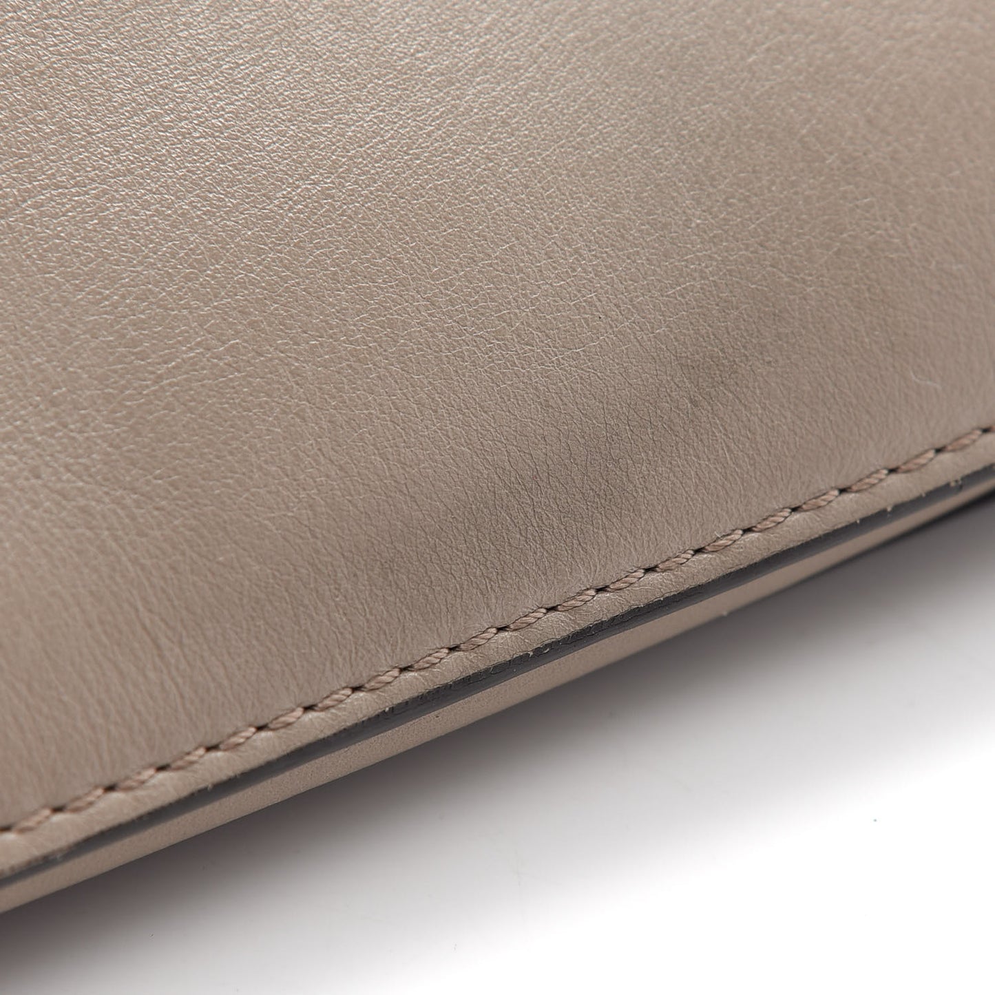 Suede Calfskin Small Faye Shoulder Bag Motty Grey