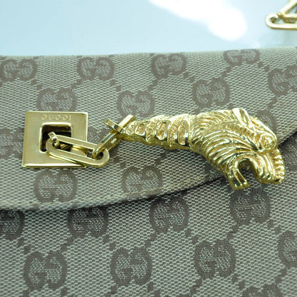 Gucci Monogram Tiger Charm Shoulder Bag 7 of 11