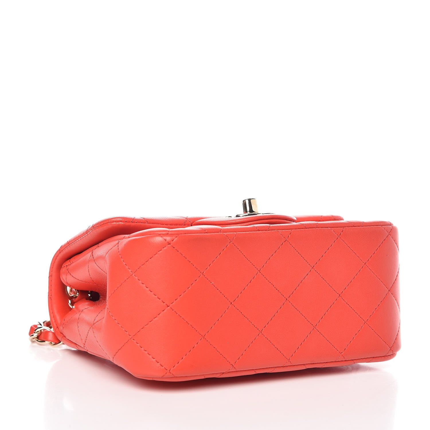 Chanel Lambskin Quilted Mini Square Flap Red 4 of 10