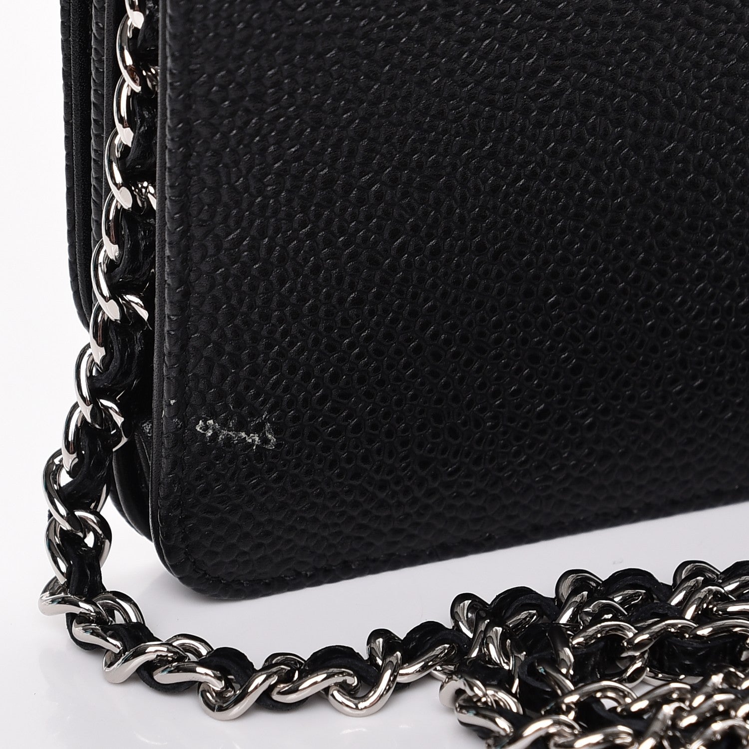 Chanel Caviar Timeless CC Wallet On Chain WOC Black 9 of 10