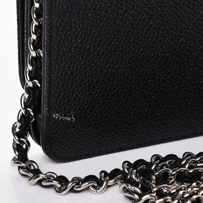 Chanel Caviar Timeless CC Wallet On Chain WOC Black 9 of 10