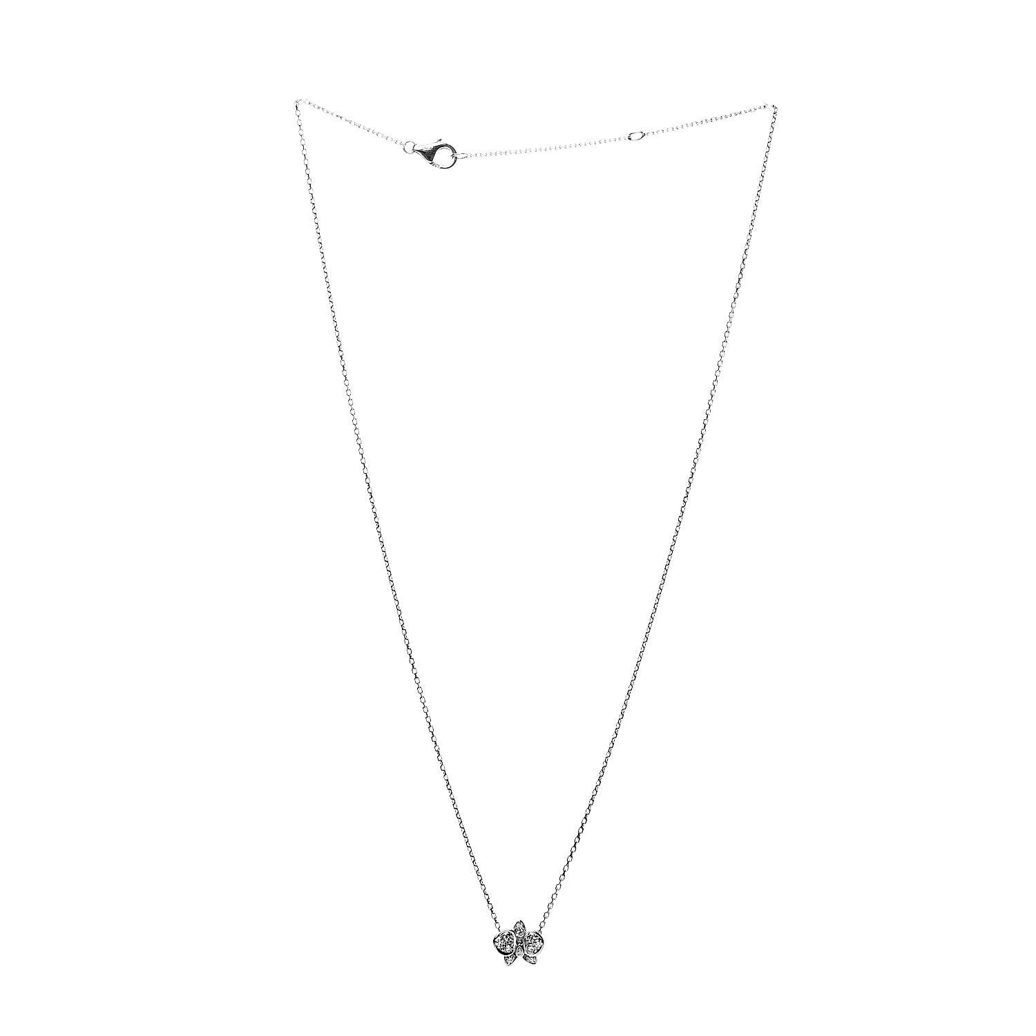 Cartier 18K White Gold Diamond Caresse D'Orchidees Par Necklace 3 of 6