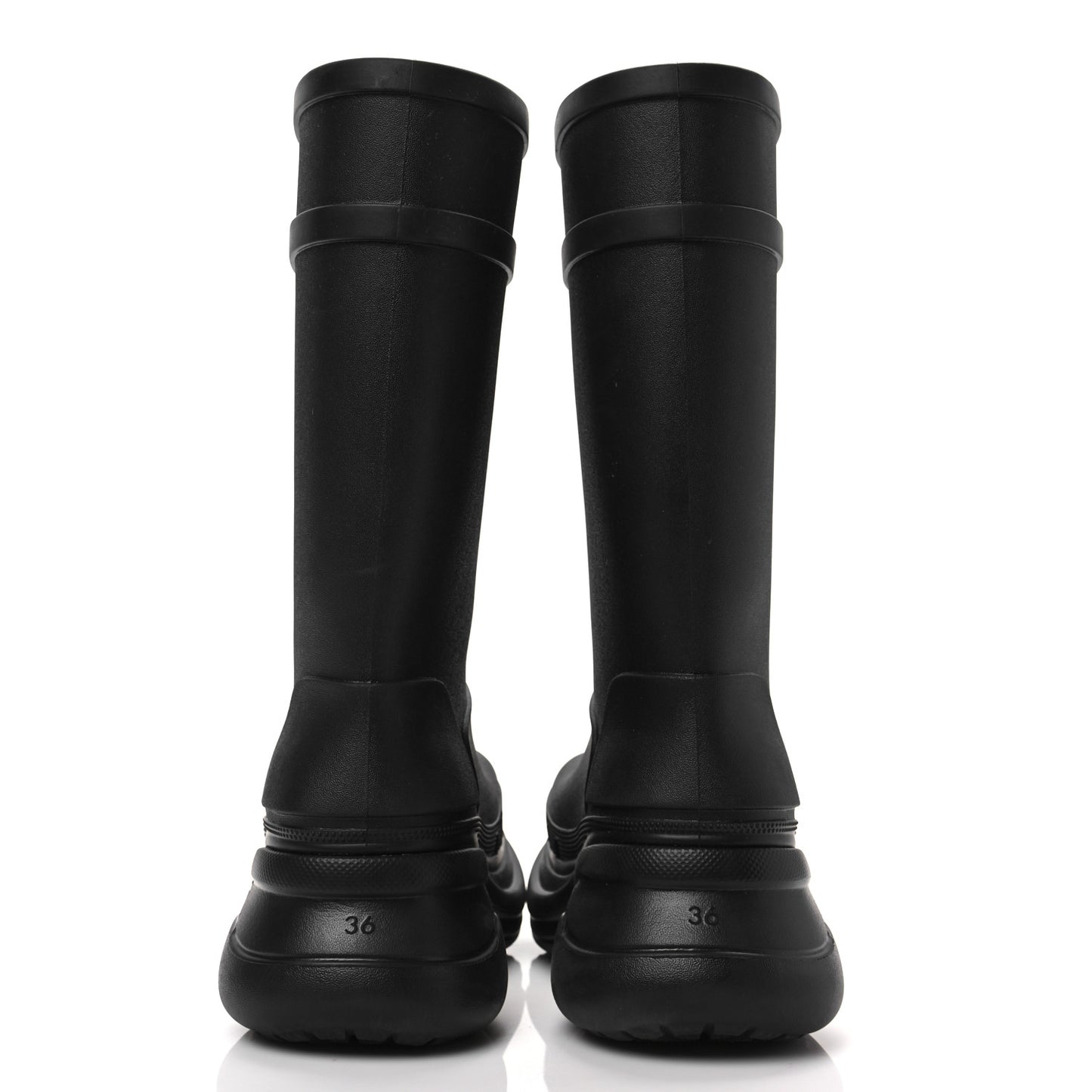X CROCS Rubber Womens Rain Boots 36 Black