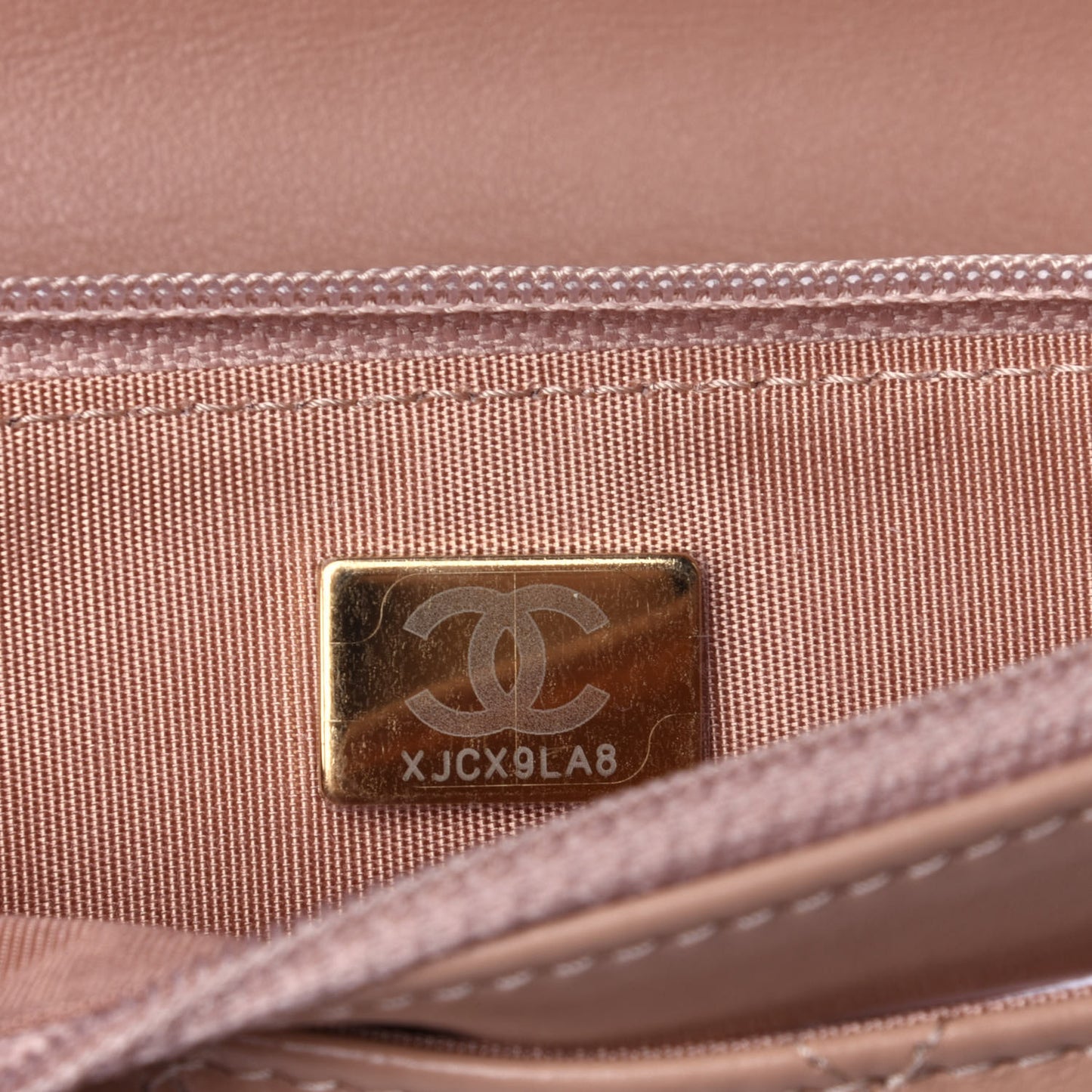 Calfskin Quilted Perfect Fit Wallet On Chain WOC Beige