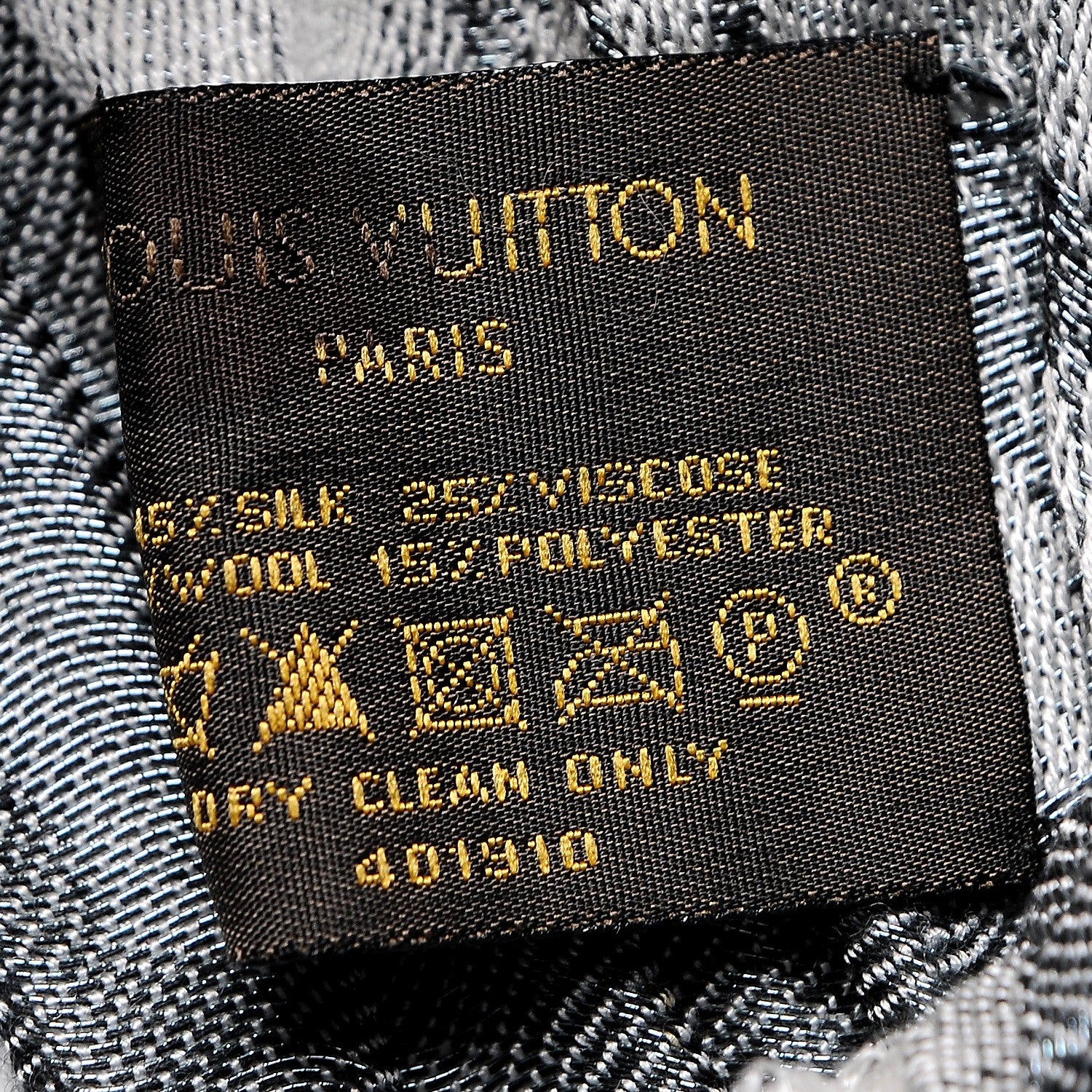 Louis Vuitton Silk Wool Monogram Ikat Scarf 6 of 7