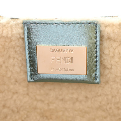 Fendi Metallic Lambskin Sheepskin Fur Re-Edition 2005-2006 Baguette Light Blue 6 of 12