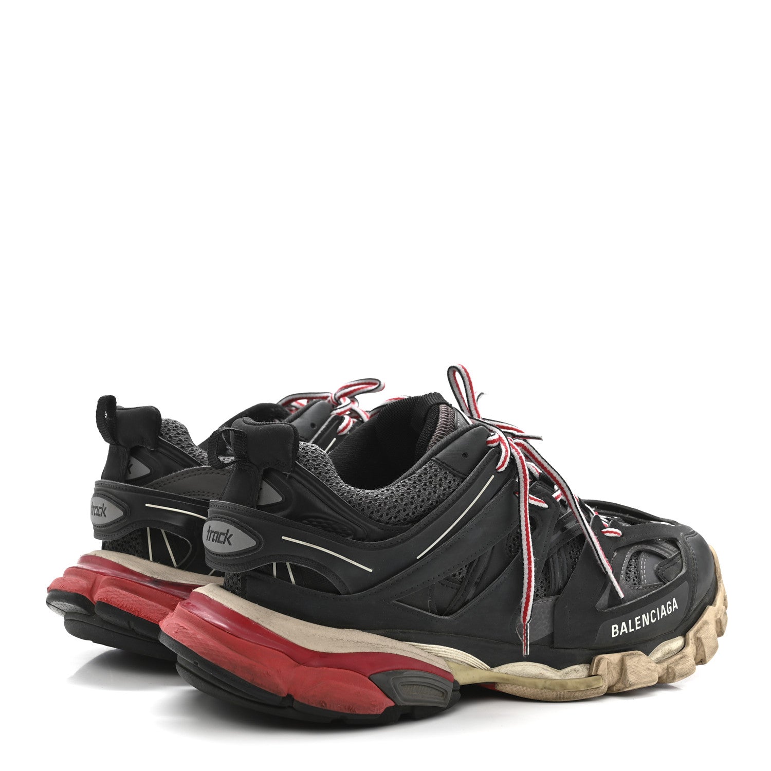 Balenciaga Mesh Nylon Mens Track Sneakers 42 Gris Black 5 of 12