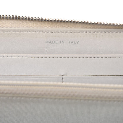 Chanel Metallic Galuchat Stingray Lambskin Boy Zip Around Wallet Silver 7 of 16