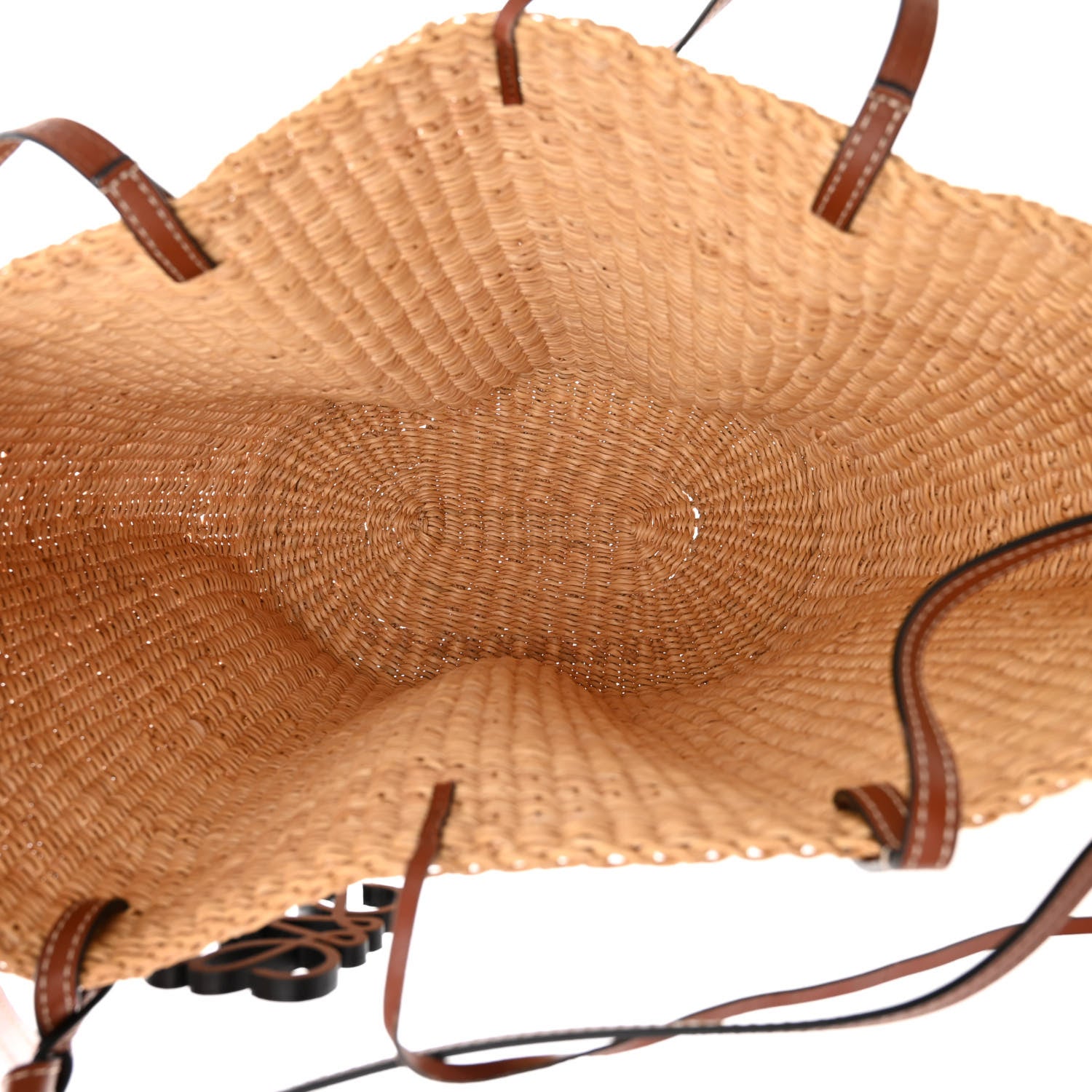 Loewe Calfskin Raffia Paulas Ibiza Small Basket Tote Bag Natural Tan 5 of 11