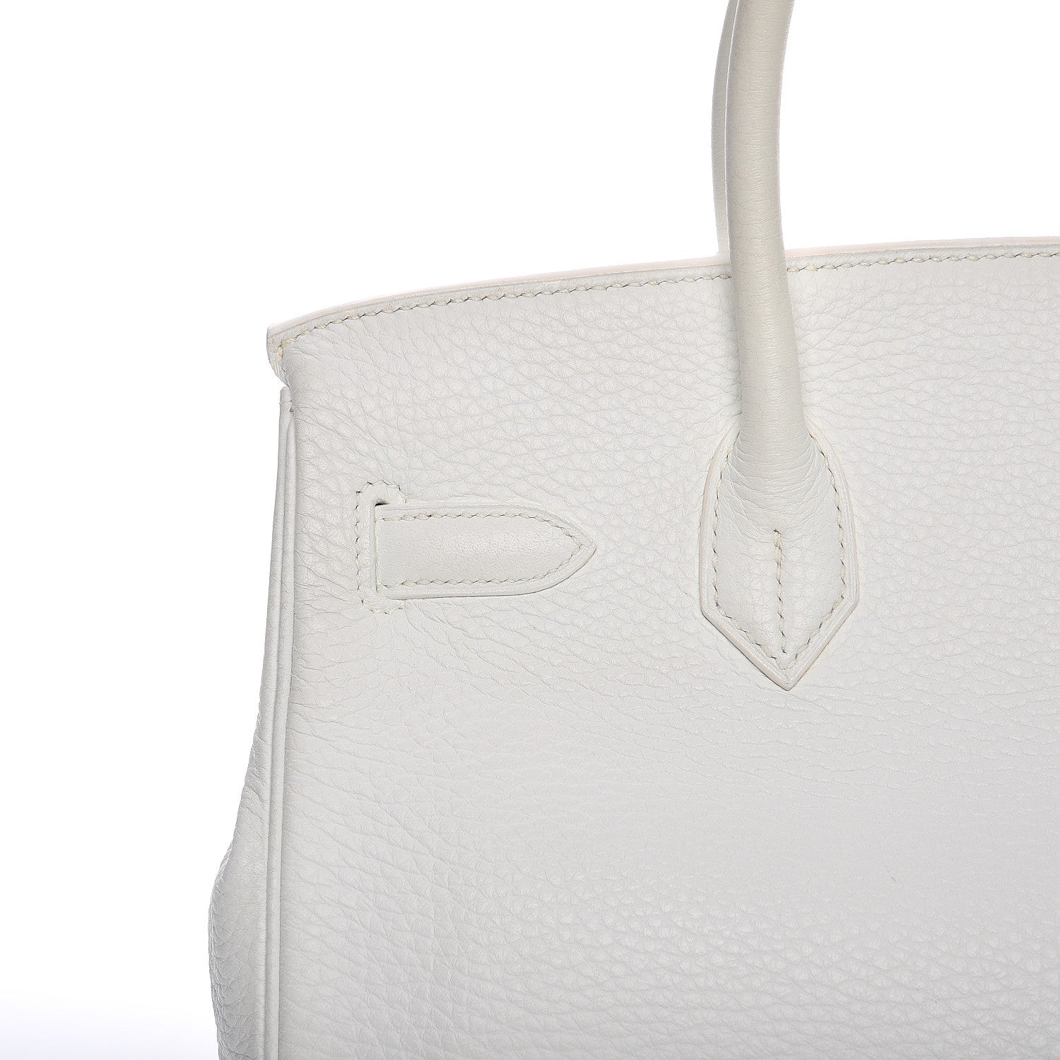 Hermes Taurillon Clemence Birkin 30 White 27 of 33