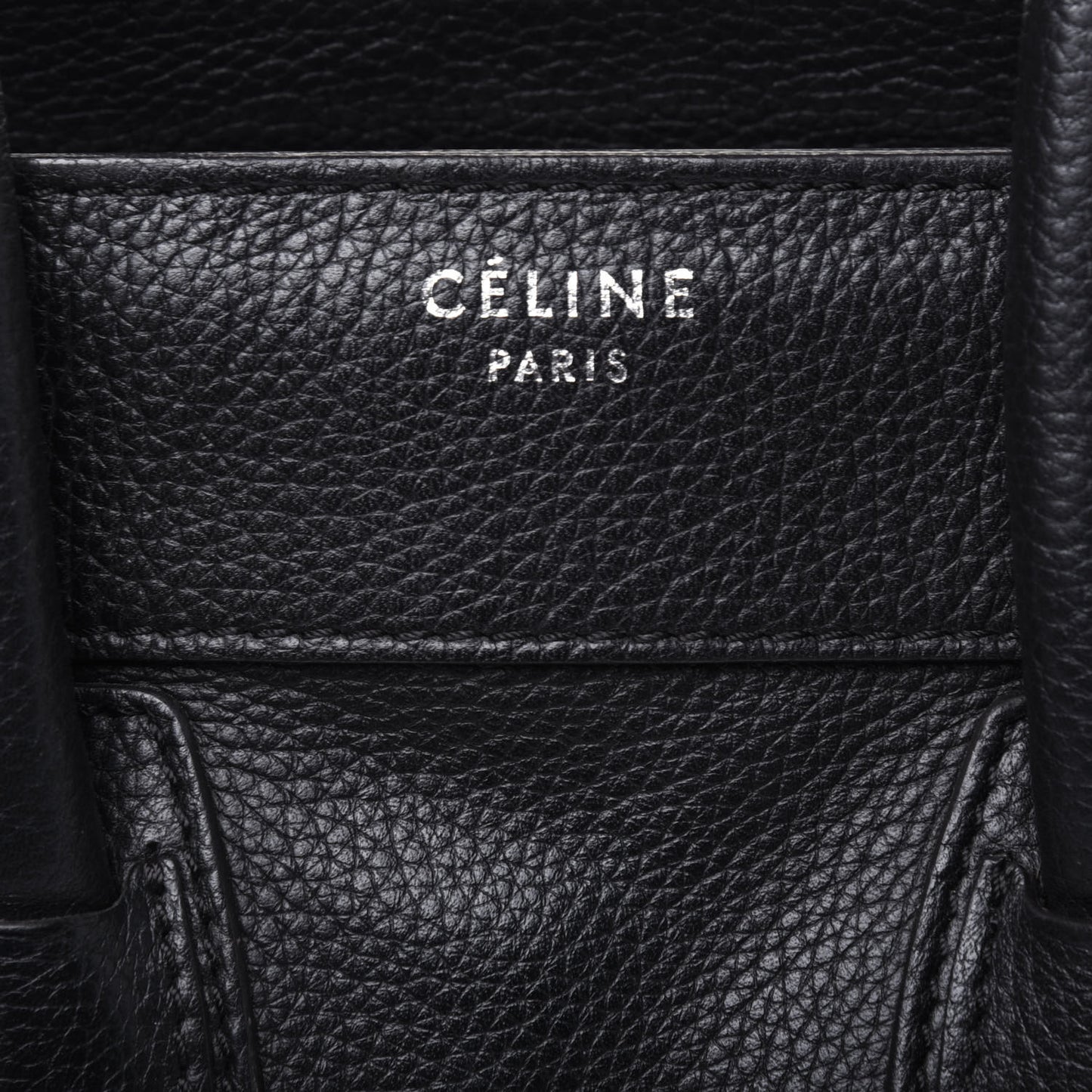 Drummed Calfskin Micro Luggage Black