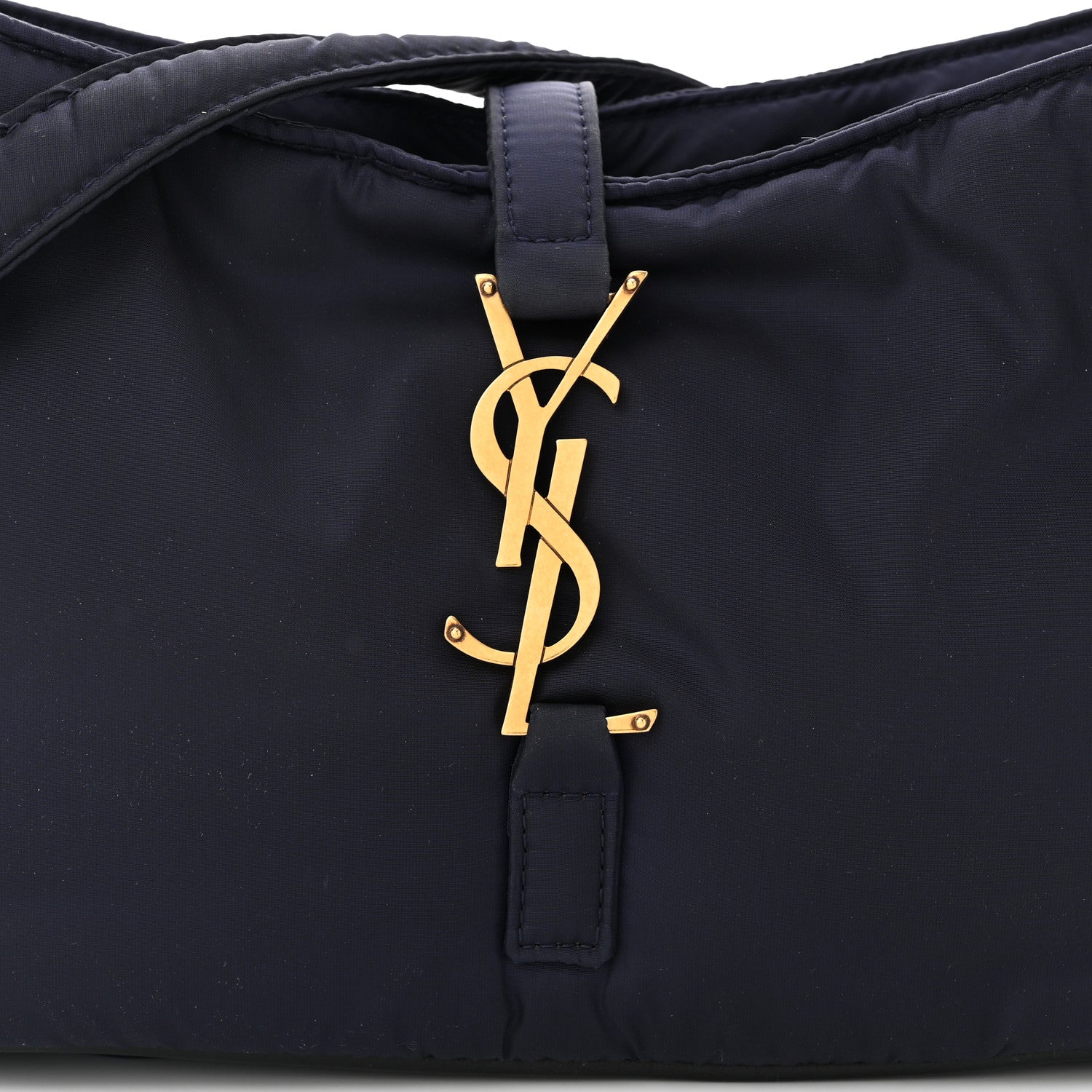Saint Laurent Econyl Nylon Le 5 A 7 Hobo Navy 8 of 11