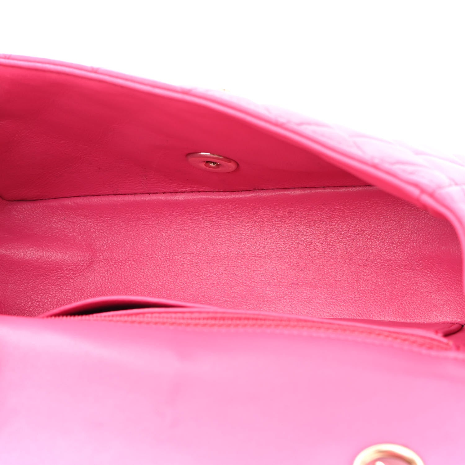 Chanel Lambskin Quilted Mini Rectangular Flap Fuchsia 5 of 9
