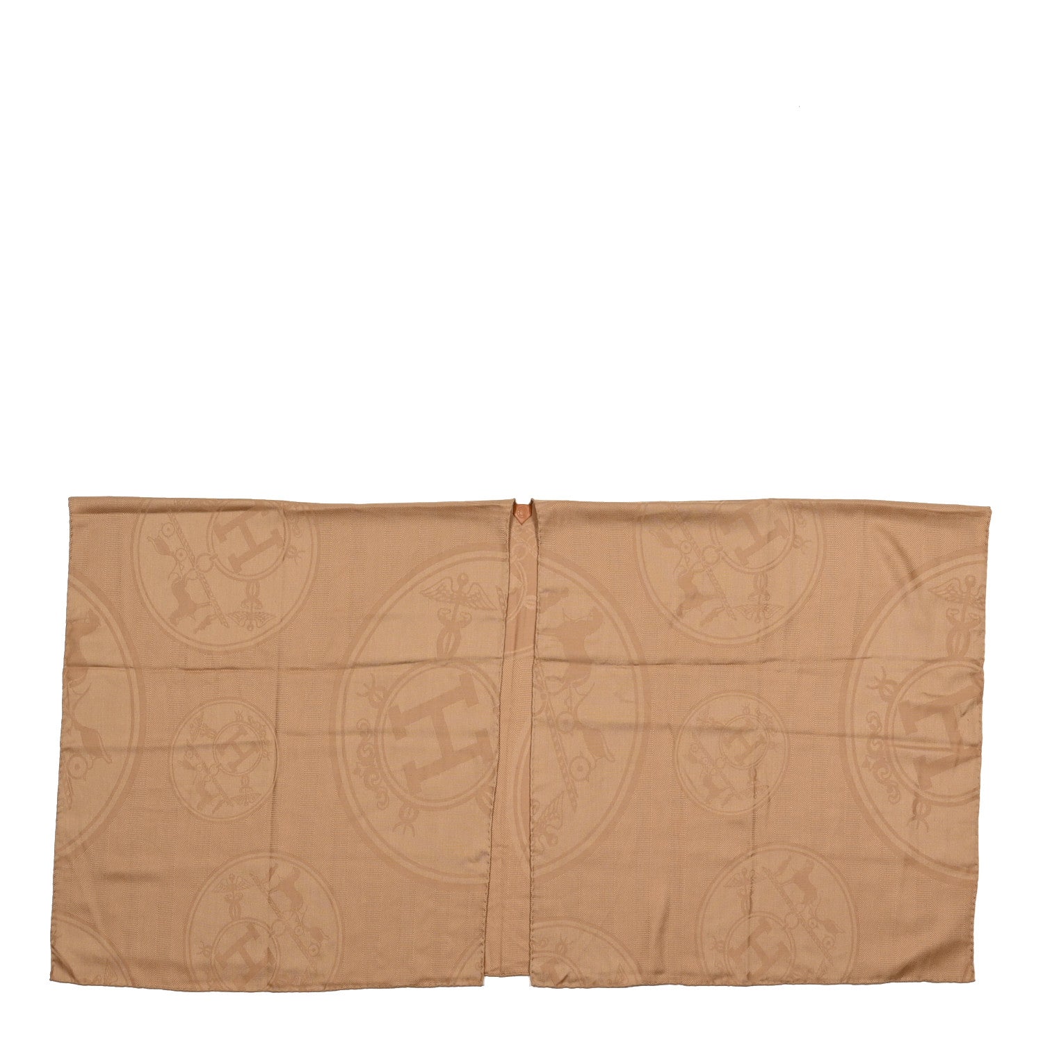 Hermes Cashmere Silk New Libris Poncho Kraft 1 of 4
