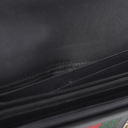 Gucci Monogram Vintage Web Continental Wallet Black 8 of 10